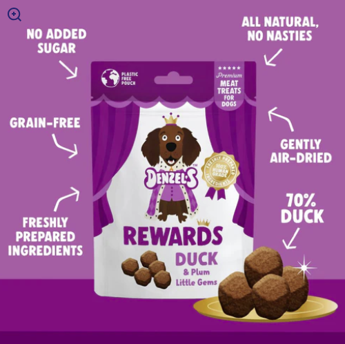 Denzel's Duck & Plum Dog Treats 70g