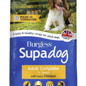 Bag of Burgess Supadog Adult Complete Tasty Chicken 12.5kg