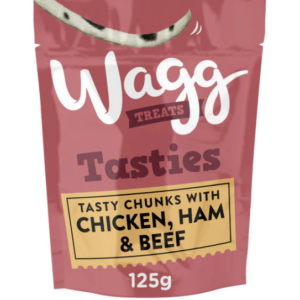 Wagg Tasties Tasty Chunks with Chicken, Ham & Beef 125g