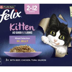 Felix As Good As It Looks Kitten Mixed Selection in Jelly 12 x 85g
