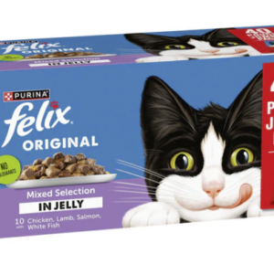 Felix Original Adult Cat Wet Food Pouches Mixed in Jelly 40 x 85g