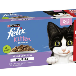 Felix Original Kitten Mixed Selection in Jelly Wet Cat Food 40 x 85g
