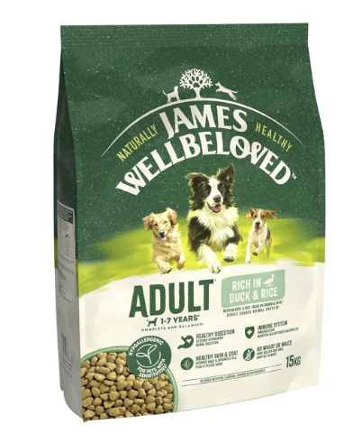 James Wellbeloved Dry Dog Adult Duck & Rice 15kg