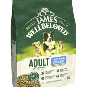 James Wellbeloved Dry Dog Adult Fish & Rice 15kg