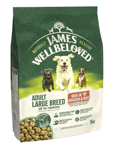 James Wellbeloved Dry Dog Adult Large Breed Chicken & Rice 15kg