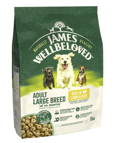 James Wellbeloved Dry Dog Adult Large Breed Lamb & Rice 15kg