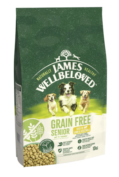 James Wellbeloved Dry Dog Grain Free Senior Lamb & Veg 10kg