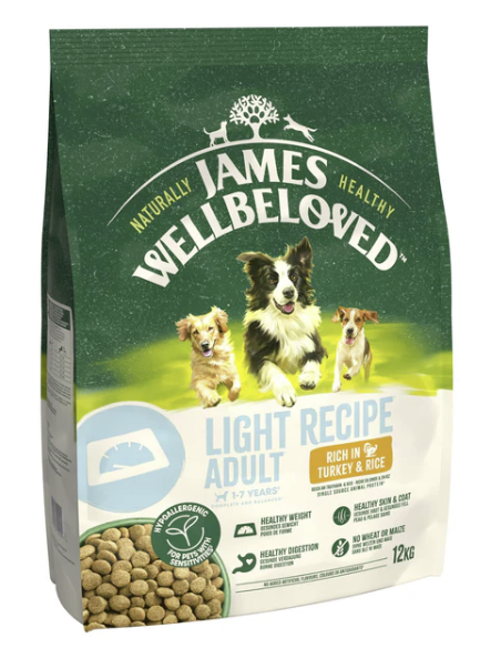 James Wellbeloved Dry Dog Light Adult Turkey & Rice 12kg