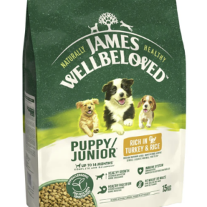 James Wellbeloved Dry Dog Puppy Turkey & Rice 15kg