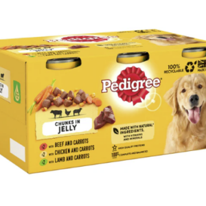 Pedigree Adult Wet Dog Food Tins Mixed in Jelly 6 x 400g