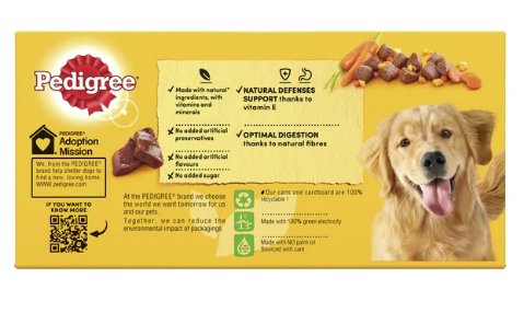 Pedigree Adult Wet Dog Food Tins Mixed in Jelly 6 x 400g b