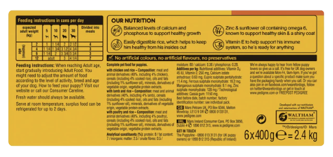 Pedigree Puppy Wet Food Mixed 6 x 400g b