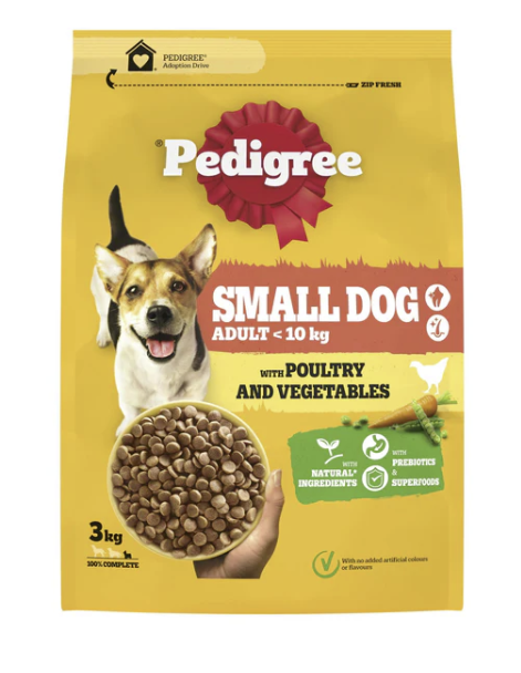 Pedigree Small Dog Poultry & Veg 3kg