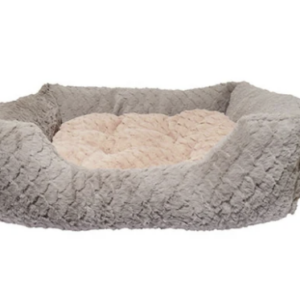 40 Winks Square Bed Grey & Pink 46x36cm