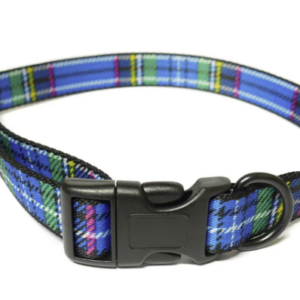 Ancol Fashion Nylon Adjustable Collar Tartan Blue