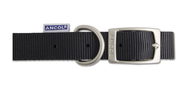 Ancol Nylon Buckle Collar Black
