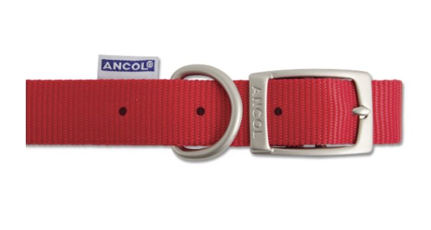 Ancol Nylon Buckle Collar Red
