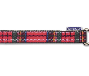 Ancol Red Tartan Lead 19mm x 1m