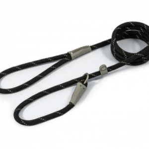 Ancol Viva Rope Slip Lead Black 8mm x 1.5m