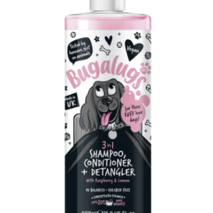 Bugalugs 3 in 1 Dog Shampoo Conditioner & Detangler 500ml