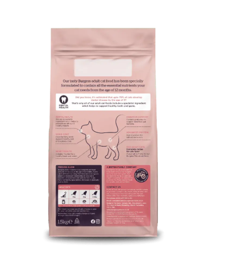 Burgess Adult Cat Rich in Salmon 1.5kg a