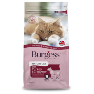 Burgess Mature Cat Food with Turkey & Cranberry 1.5kg