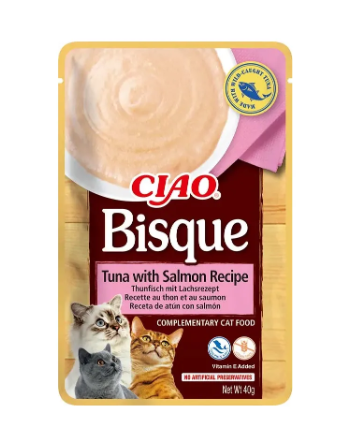 Ciao Bisque Tuna with Salmon Cat Treat 40g