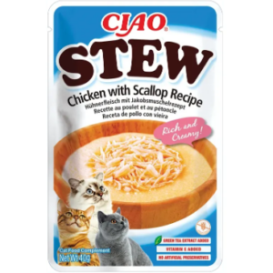Ciao Stew Chicken with Scallop Cat Treat 40g