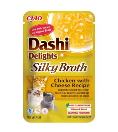 Dashi Delights Silky Broth Chicken with Cheese Cat Treat 40g