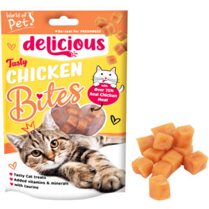 Delicious Tasty Chicken Bite Treats for Cats 80g