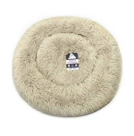 Dream Paws Caramel Anxiety Bed Round
