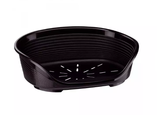Feplast Siesta Deluxe Plastic Dog Bed Size 2 Black