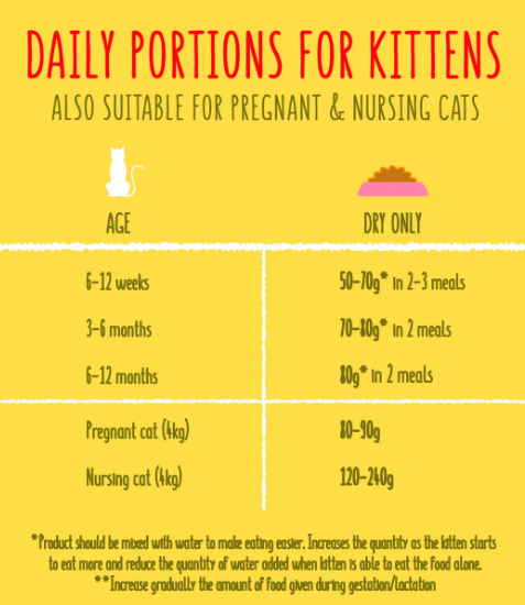 Go Cat Kitten with Chicken 2kg feeding guide
