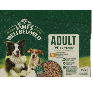 James Wellbeloved Adult Wet Pouch Turkey & Rice 12 x 90g