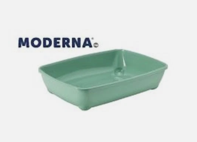 Moderna Cat Litter Tray Soft Green 37cm