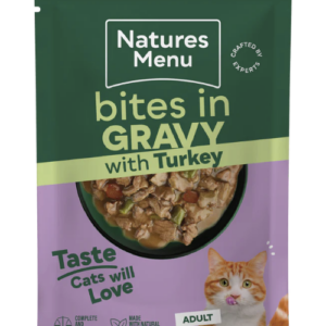 Natures Menu Cat Bites In Gravy Turkey 85g