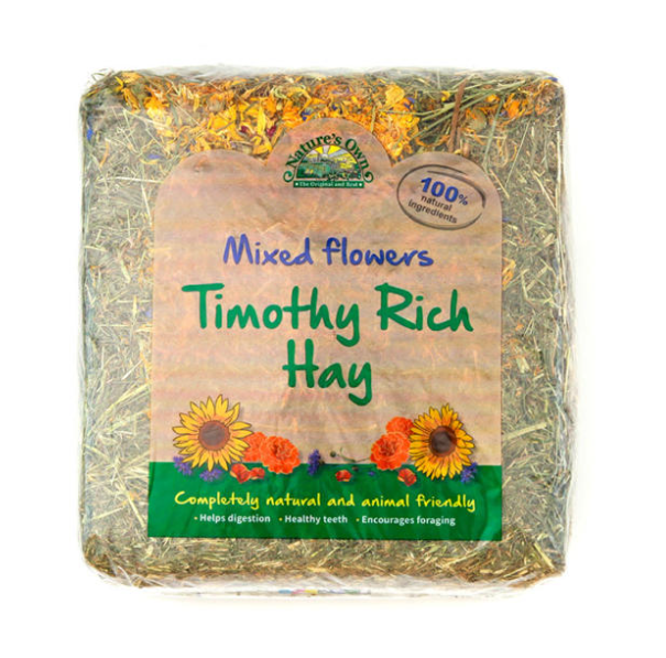 Natures Own Timothy Rich Hay with Mixed Flowers 1kg