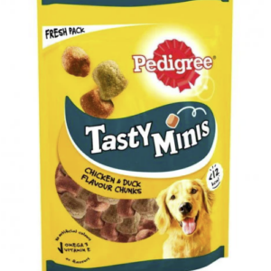 PEDIGREE Tasty Minis Adult Dog Treats Chicken & Duck Chewy Cubes 130g