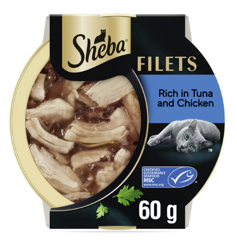 Sheba Filets with Chicken & Tuna in gravy 60g