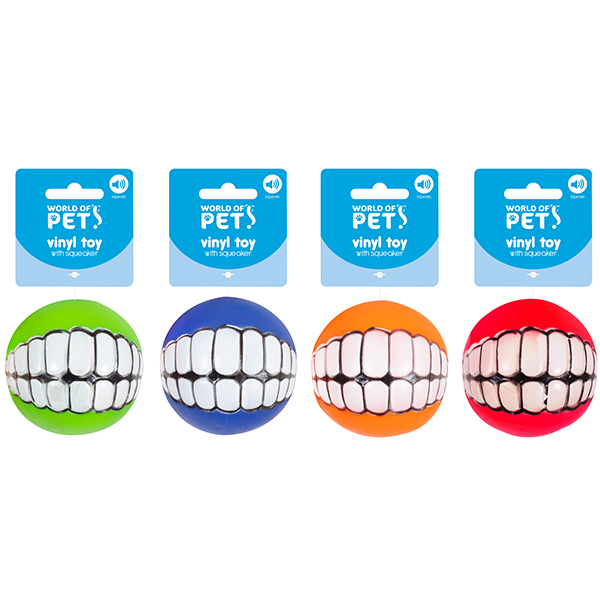 Squeaky Smile Ball Dog Toy