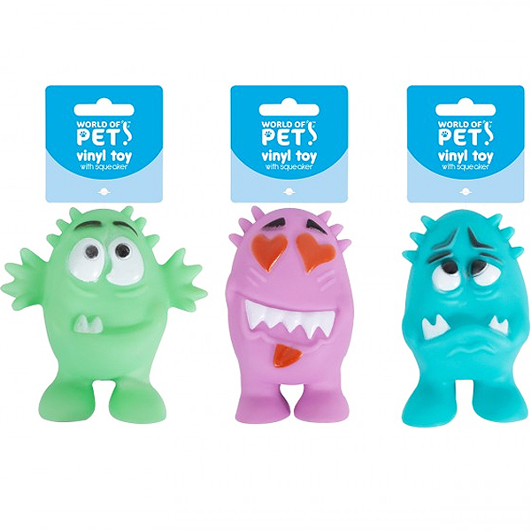 Squeaky Vinyl Monster Dog Toy