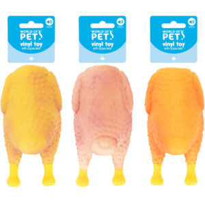 Squeaky Vinyl Roast Chicken Dog Toy