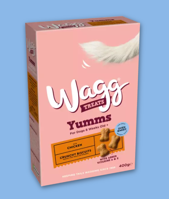 Wagg Yumms Crunchy Dog Biscuit Treats Chicken 400g
