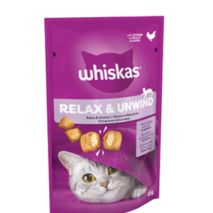 Whiskas Relax & Unwind Adult Cat Treats with Chicken 45g