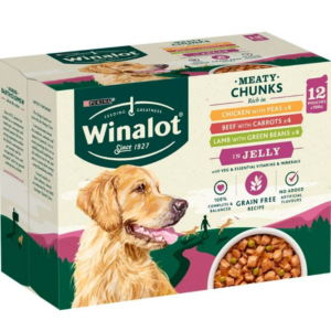 Winalot Pouches Meaty Chunks in Jelly 12 x 100g