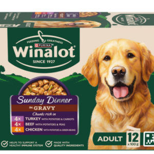 Winalot Pouches Sunday Dinner in Gravy 12 x 100g