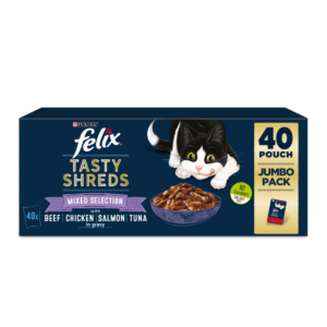 Felix Tasty Shreds Mixed Selection in Gravy 40 pk