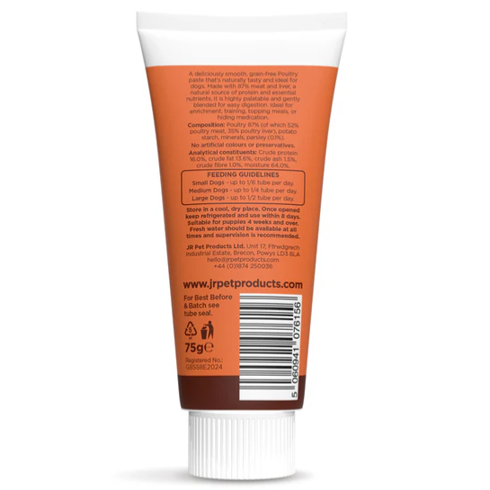 JR Premium Poultry Paste for Dogs back