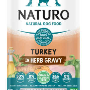 Naturo Adult Dog Turkey in Herby Gravy Can 390g