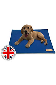 Hugglepets Blue Waterproof Dog Crate Mat - Large